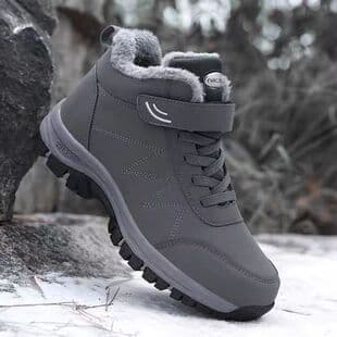 Cotton Shoes with Soft Soles for Men, Padded and Fleece-Lined, Suitable for Middle-Aged and Elderly, Non-Slip, Warm, Dad Shoes, Winter Snow Boots, Lightweight