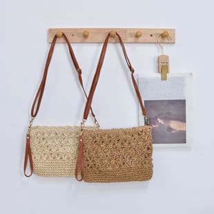 This Year's New Cross-Border Foreign Trade Hand-Woven Bag, Small Shoulder Bag, Beach Bag, Practical and Versatile Hand-Woven Straw Bag