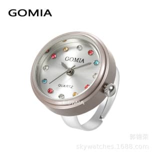 Gomia Ring Watch New Color Diamond Korean Style Fashion Compact Mini Finger Watch Student Can Life Waterproof Watch