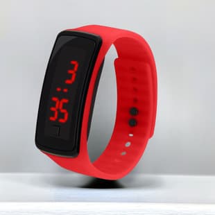 Manufacturers wholesale foreign trade new children LED electronic watches fashion plastic mirror men and women students Universal watches