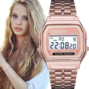 Popular Foreign Trade Led Electronic Watch, Ultra-Thin, Hot-Selling Steel Band, Harajuku Style Kakashi Multifunctional Metal Watch