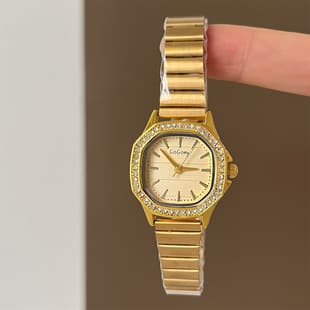 Small Dial Diamond-Studded Metal Bamboo Chain Quartz Watch Women's Niche Light Luxury Retro Factory Direct Sale