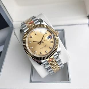 41mm Datejust-Style Mechanical Chronograph Movement Automatic Solid Steel Band Men's Watch Waterproof Luminous Watch Wholesale