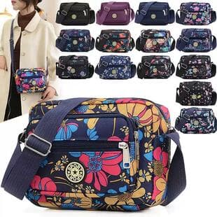 Women's Bags, Floral Fabric Mom Bags, Street Vendor Bags, Factory Direct Sales, Gift Printing, Single Shoulder Crossbody Bags, Mobile Phone Coin Purses