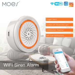 Graffiti WiFi smart home sound and light alarm app timing zigbee sound and light induction smart sensor