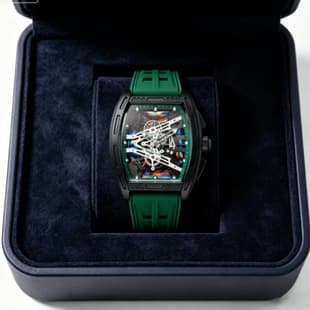 Wine Barrel Richard Hollow Fashion Men's Watch Men's Watch Silicone Strap Wristwatch Quartz Watch Wholesale Watches