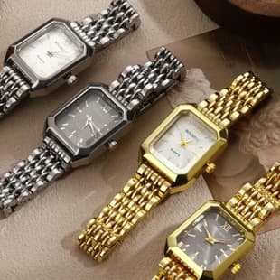 New Foreign Trade Hot-Selling Square Watch for Women Niche High-End Simple Quartz Watch Cross-Border Light Luxury Gold Watch Strap for Women