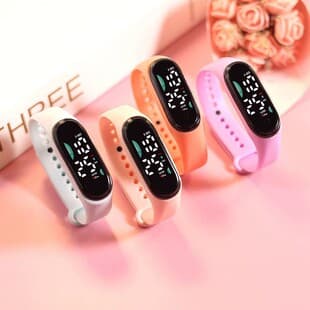 Elementary School Students Only Need to Look at the Time, Led Night Light Touch Control Waterproof Bracelet Watch, Casual Electronic Watch for Men and Women, Versatile