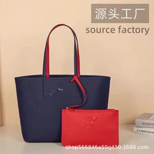 Cross-Border Exclusive Supply of Tote Bags, Crocodile Pattern Double-Sided Mother-Daughter Bags, Shoulder Handbags, Large-Capacity Commuter Bags for Women, Shopping Bags