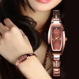 Di Shidu Small Dial Oval Watch Women's Waterproof Light Luxury Niche Women's Watch Small and Exquisite Bracelet Watch Women