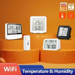 Graffiti Smart WiFi Temperature and Humidity Sensor Wireless Temperature and Humidity Detector Smart Home Bluetooth Temperature Sensor