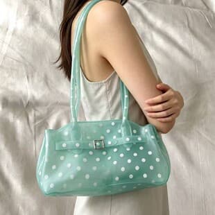 2026 New Polka Dot Jelly Handbag for Women, High-End Niche Design Shoulder Bag, Versatile Tote Bag for Commuting, Trendy
