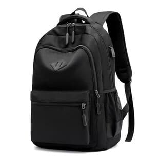 Cross-Border Large-Capacity Solid-Color Backpack with Logo Printing Option 16inch Laptop Bag for Middle School, High School, and College Students
