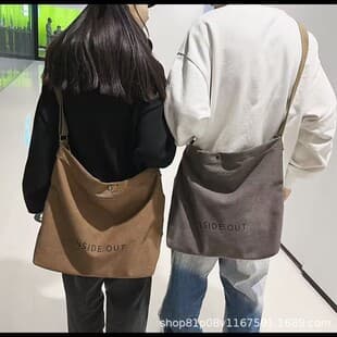 Cross-Border Best-Selling Items, Large Quantities in Stock, Tote Bags with Large Capacity, Excellent Workmanship, Fashionable Retro Canvas Bags for Cross-Body Wear
