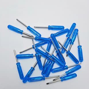 Mini Screwdriver Small Screwdriver Cross Word Mini Blue Crystal Screwdriver Transparent Handle Small Screwdriver Toy