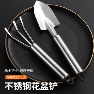 Mini Stainless Steel Flower Pot Soil Rake Small Rake Tool Garden Shovel Plant Balcony Potted Flower Planting Special