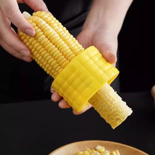 Stainless Steel Corn Peeler Manual Quick-Spin Corn Thresher Corn Separator Practical Kitchen Gadget
