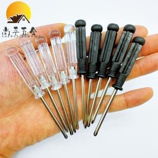 3.0 Cross Transparent Crystal Screwdriver Mini Magnetic 3cm Small Screwdriver Environmentally Friendly Crystal Black Screwdriver