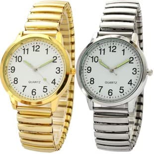 Old man's watch style full-size digital face luminous needle men's and women's old man's watch waterproof middle-aged and old man's belt watch