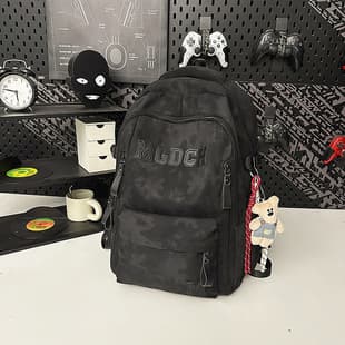 Schoolbag Male College Student Ins Trendy Cool Female Junior Senior high school Student Backpack Fashionable Simple Large Capacity Casual Backpack