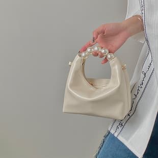 Small Bag with a High-End Feel, Pearl Handbag for Women, 2026 New Model, Mini Chain Shoulder Crossbody Bag, Dumpling Bag
