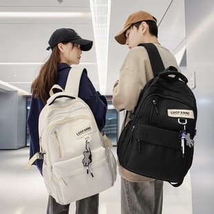 School Bag Women's Fashion New Junior High School Student High School College Student Large Capacity Backpack Ins Simple Travel Backpack Men