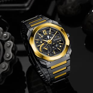 2025 New Versatile Sports Men's Steel Band Watch Business Casual Mechanical Quartz Watch Wholesale