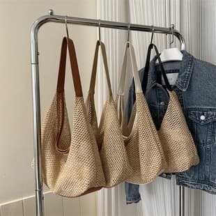 Straw-Woven Large-Capacity Fashionable Casual Bag 2026 Summer Trendy Korean-Style Woven Shoulder Underarm Bag Tote Bag