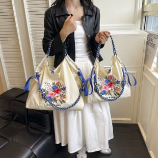 Japanese Ballchain New Eco-Friendly Nylon Shopping Bag Large Capacity Commuter Tote Bag Casual Handbag for Women