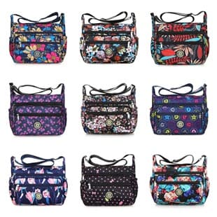 New large-capacity messenger bag stall bag manufacturers wholesale middle-aged and elderly mother bag shoulder bag Oxford flower cloth bag