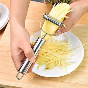 Multifunctional Stainless Steel Peeler Dual-Purpose Melon Grater Vegetable and Fruit Potato Grater Kitchen Gadget High-Quality Fruit Knife