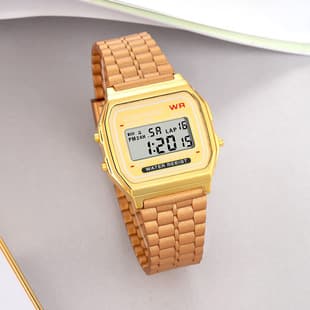 Simple Student Outdoor Sports Timing Electronic Watch, Fashionable Multifunctional Luminous Alarm Electronic Watch for Men and Women