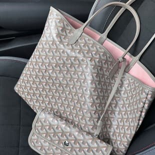 Tote Bag New Model Dog-Tooth Bag 170Th Anniversary Limited Edition Gray-Pink Shopping Bag Tote Mommy Bag Set