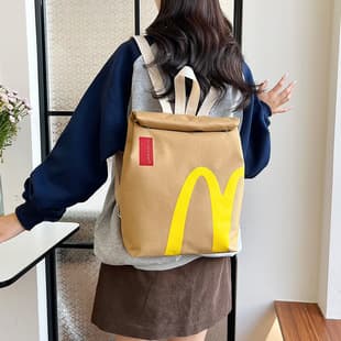 Wholesale Mcdonald's Backpacks 2026 New Style Personalized Creative Letter Print Shoulder Bags Wholesale College Student Backpacks