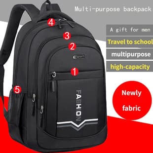 School Bag for Boys, Junior High School and High School Students, Large-Capacity Backpack for Female College Students, Elementary School Students, Casual Travel Backpack, Good-Looking Backpack