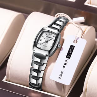 A generation of tungsten steel watch women's waterproof simple temperament women's watch small Dial Square Women's quartz watch square watch