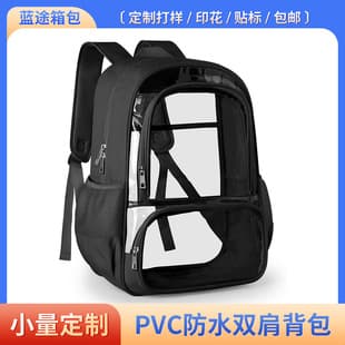 Amazon Pvc Transparent Backpack Outdoor Leisure Sports Portable Backpack Cross-Border Large Capacity Student School Bag
