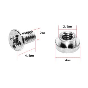 Wholesale small size copper screw nut ceramic tweezers screw accessories replaceable tweezers screw set box repair