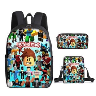 Cross-border Roblox Student Schoolbag Korean Style Backpack for Primary and Secondary School Students Ins Style Fashion Trendy Backpack Three-piece Set