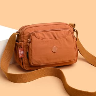 New Nylon Women's Bag 2025 Autum Single Shoulder Crossbody Mother Bag Large Capacity Multi-Compartment Mobile Phone Trendyy Small Square Bag