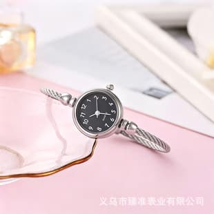 Cross-Border Popular Style Steel Mesh Strap Watch, Vintage Digital Dial Small Dial Women's Wristwatch, Women's Watch in Ins Style