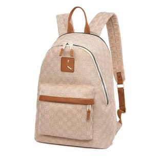 Fashion Checkerboard Printed Letter Backpack Car Stitch Bag Travel Bag Trendy Brand Checker Men's and Women's Sports Backpack