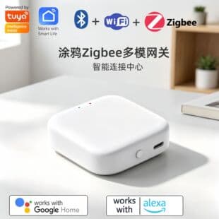 Tuya Smart Zigbee Bluetooth Multi-Mode Gateway, Gateway Smart Lock, Remote Voice Control, Alexa, Etc