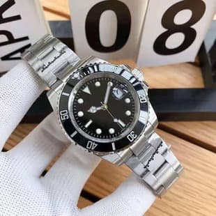 Green, Black and Blue Export Laojia Submariner Solid Steel Band Luminous Waterproof Quartz Japanese Imported Movement Watch