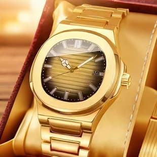 Cross-Border Popular Quartz Watch, Fashionable Classic Calendar Watch, Multi-Color Trendy Sports Steel Band Watch, Business Men's Wholesale