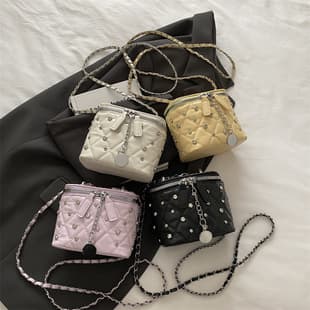 Korean Style Small Chanel-Style Quilted Chain Bag Versatile Box Bag for Women 2026 Summer New Crossbody Bucket Bag Wholesale