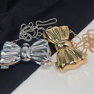 Mini Crossbody Bag, Lightweight Acrylic Bow Lipstick Bag, Cross-Border Small Bag
