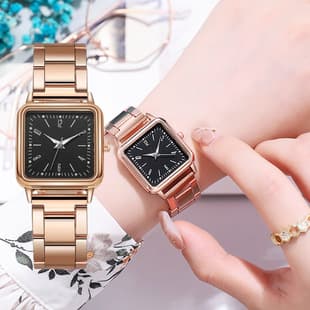 Foreign Trade New Digital Steel Band Luminous Men's and Women's Watches Steel Band Square Watches Women's Watches Wholesale Dropshipping