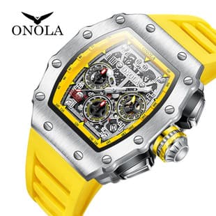 AliExpress Explosions ONOLA TikTok Live Multifunctional Waterproof Men's Watch Silicone Band Sports Quartz Men's Watch