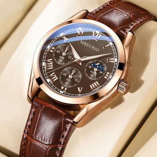 Live Broadcast Popular Business Watch Men's Watch Men's Watch Belt Quartz Foreign Trade Manufacturer Spot Wholesale Dropshipping